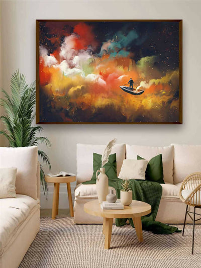 Man on a Boat in the Outer Space - Wall Decor - 1
