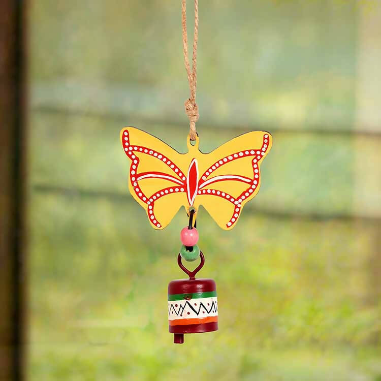 Yellow Butterfly Wind Chimes for Home Decor - Accessories - 1