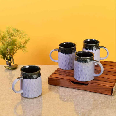 Spotted Sand Coffee Mugs - Set of 4 (5x3x4") - Dining & Kitchen - 1