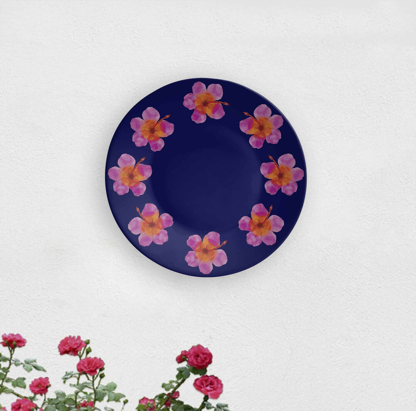 Floral Halo Decorative Wall Plate - Wall Decor - 1