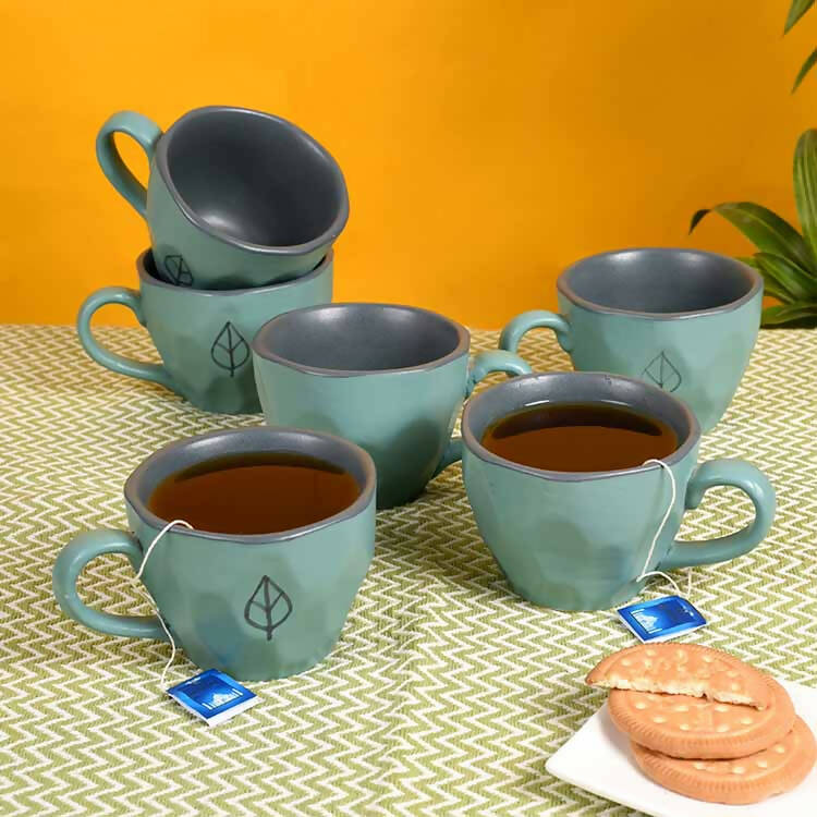 Cup Ceramic Aqua - Set of 6 - Dining & Kitchen - 1