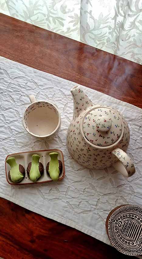 The Enchanted Meadow Handcrafted Stoneware Ceramic Kettle Set - Dining & Kitchen - 1