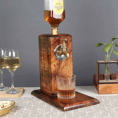 Wood & Brass Scotch Dispenser