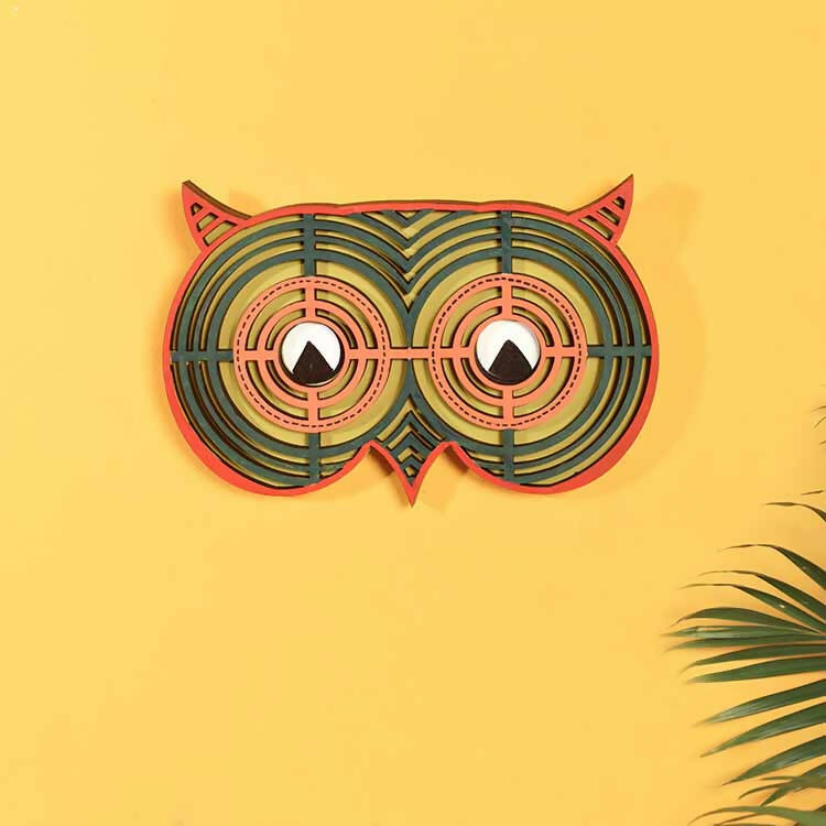 Owl's Eye Wall Decor Mask (Green) - Wall Decor - 1