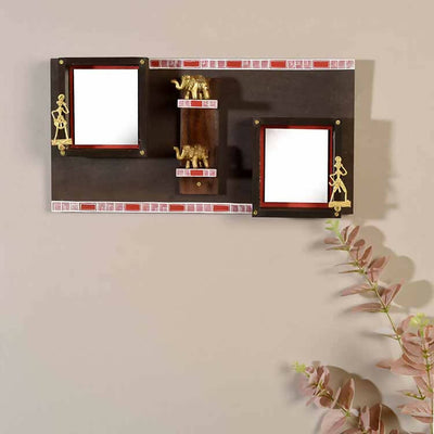 Dhokra Twins Wall Decor Accent Panel - Storage & Utilities - 1
