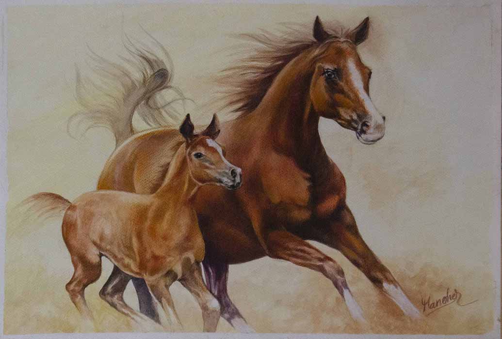 Horse Mother and Child - Wall Decor - 2