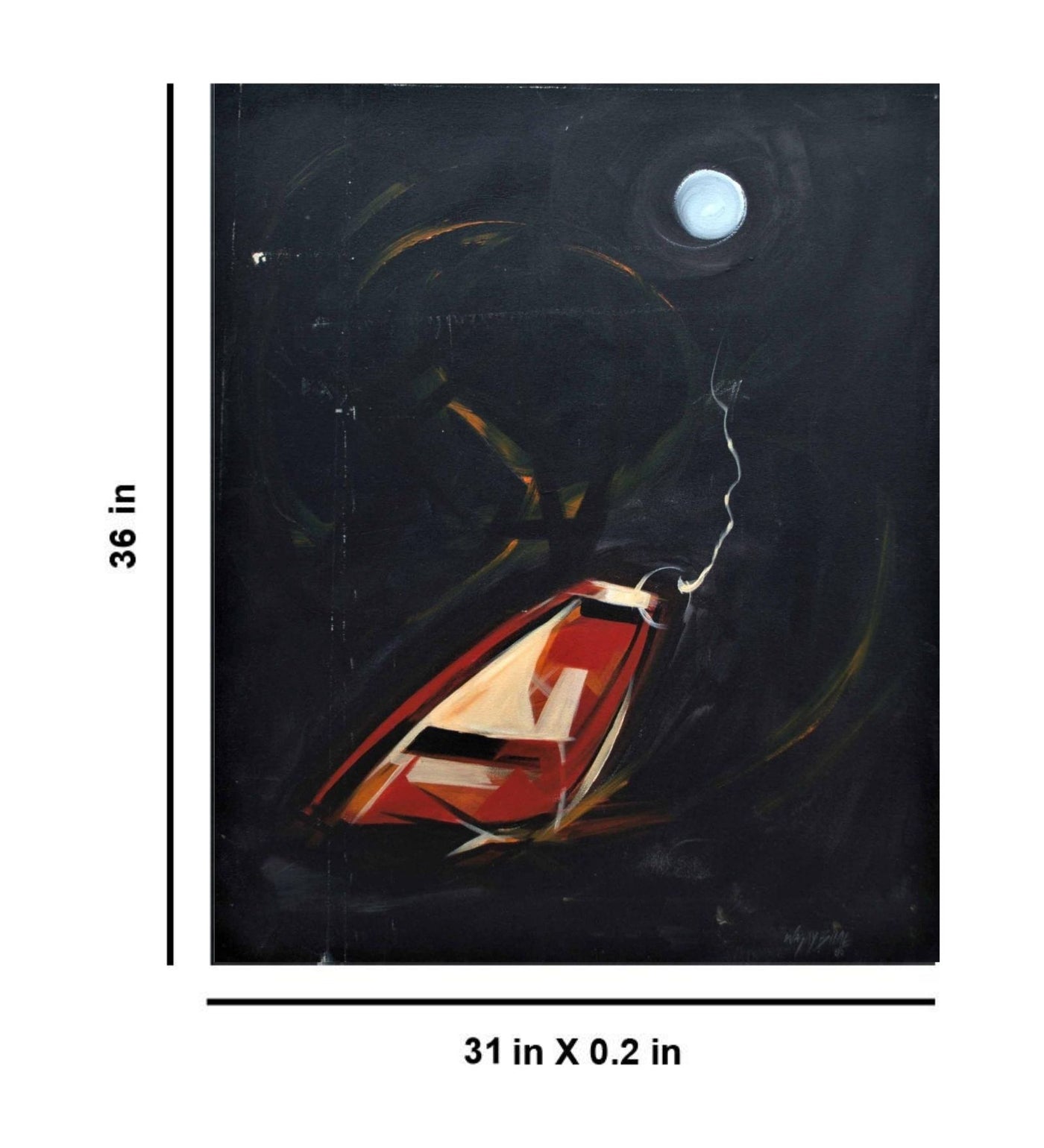 Moon and Boat in Conversation - Wall Decor - 3