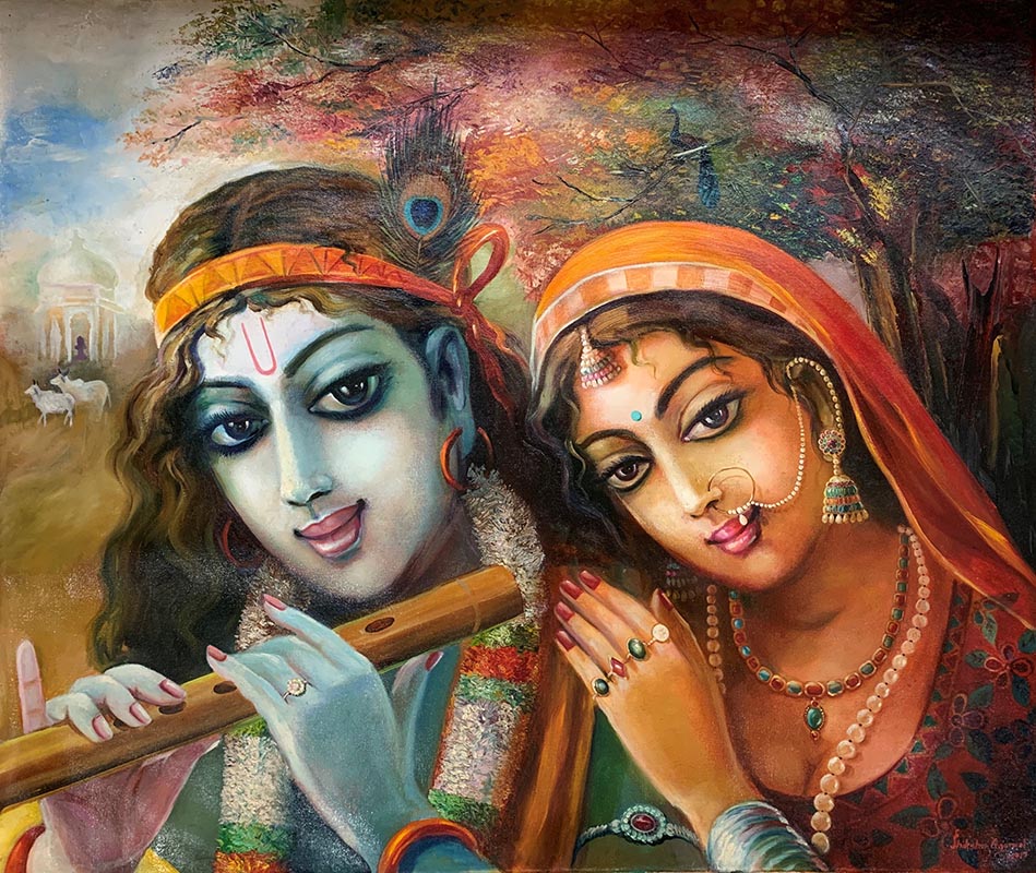 Musical Love - Radha Krishna - Wall Decor - 2