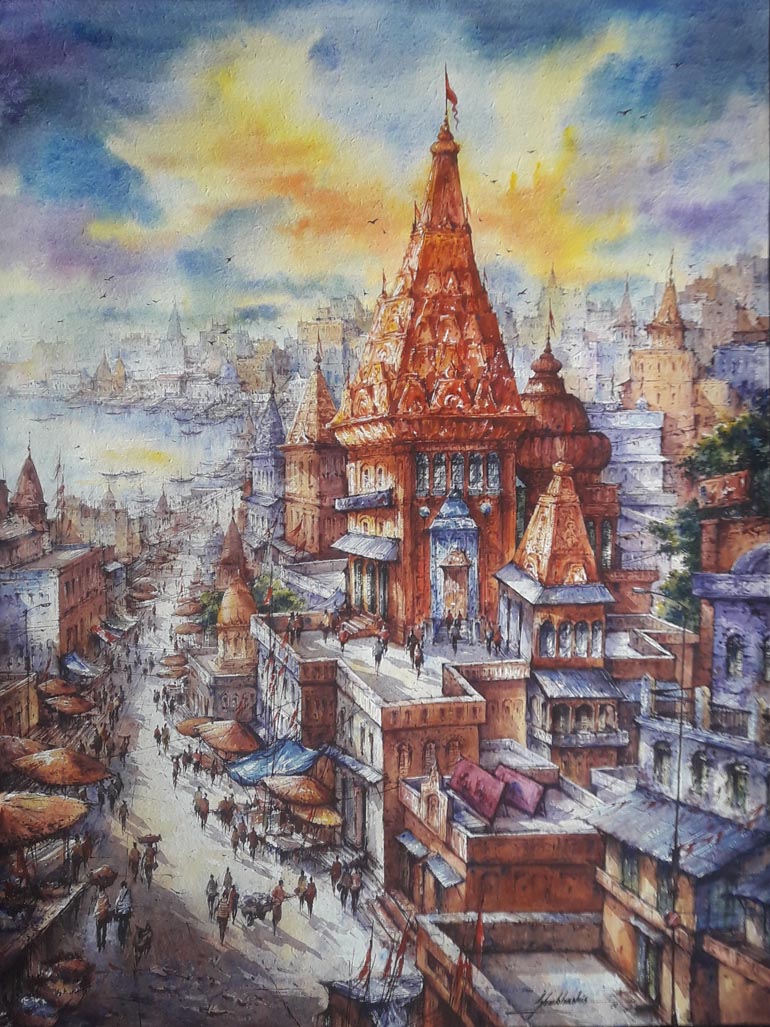 Top View of Banaras - 2 (SM) - Wall Decor - 2