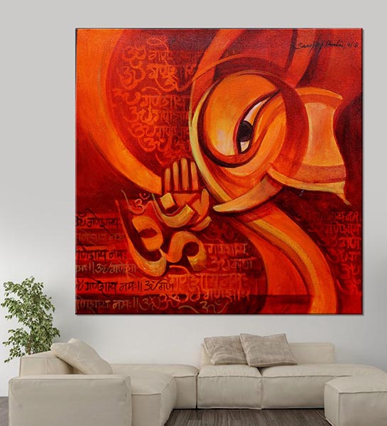 Ganesha Calligraphy 1 - Wall Decor - 1