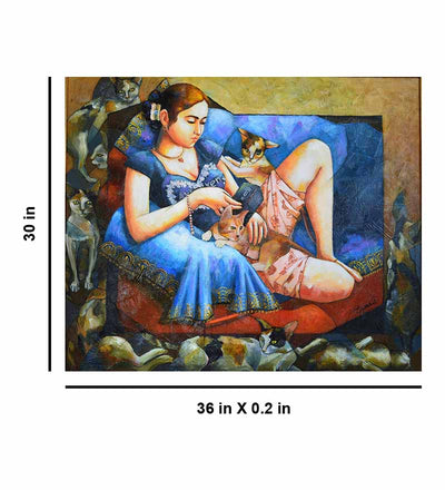 Girl with Cats - Wall Decor - 3