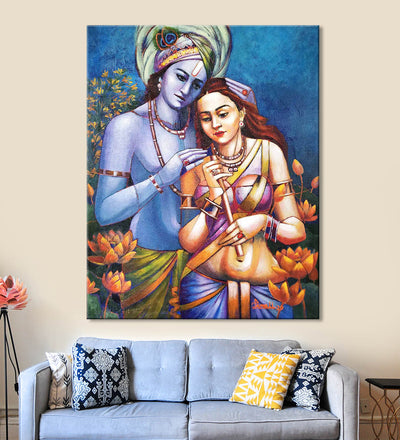 Radha Krishna Embrace - Wall Decor - 1