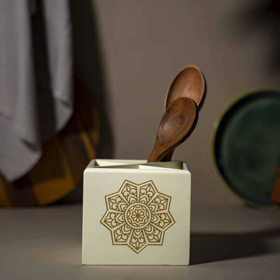 Ivory White Spoon Stand