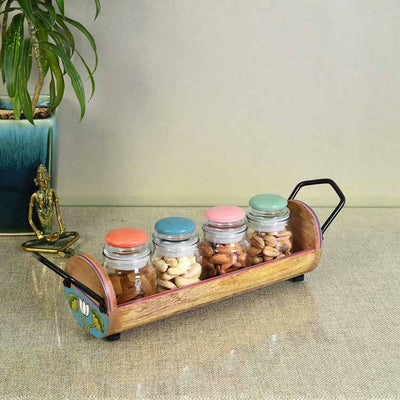 Pichhwai Leela Yankee Storage Jars - Set of 4 - Dining & Kitchen - 1