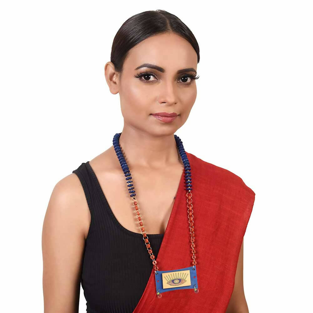Evil Eye' Round-A Handcrafted Tribal Dhokra Necklace - Fashion & Lifestyle - 3