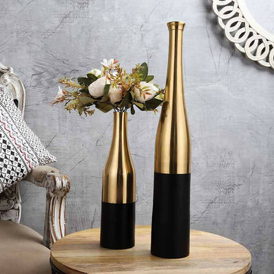 Black and Gold Champagne Large Bottle Vase Set 60-702-31-50-3