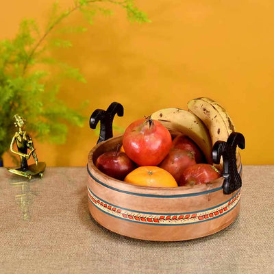 Rosho Fruit Basket Handcrafted in Mango Wood - Dining & Kitchen - 1