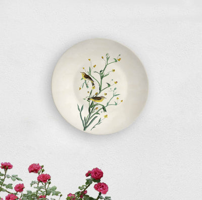Indian Birds Flower Within Decorative Wall Plate - Wall Decor - 1