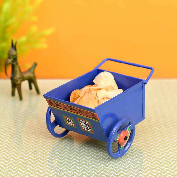 Funky Snacks Serving Food Cart in Blue Color (6x4.4x4") - Dining & Kitchen - 1