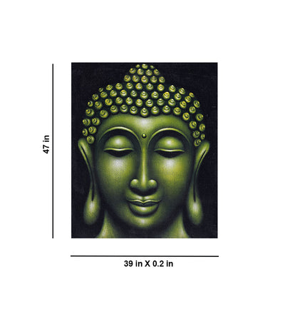 Green Tranquil Buddha - Wall Decor - 3