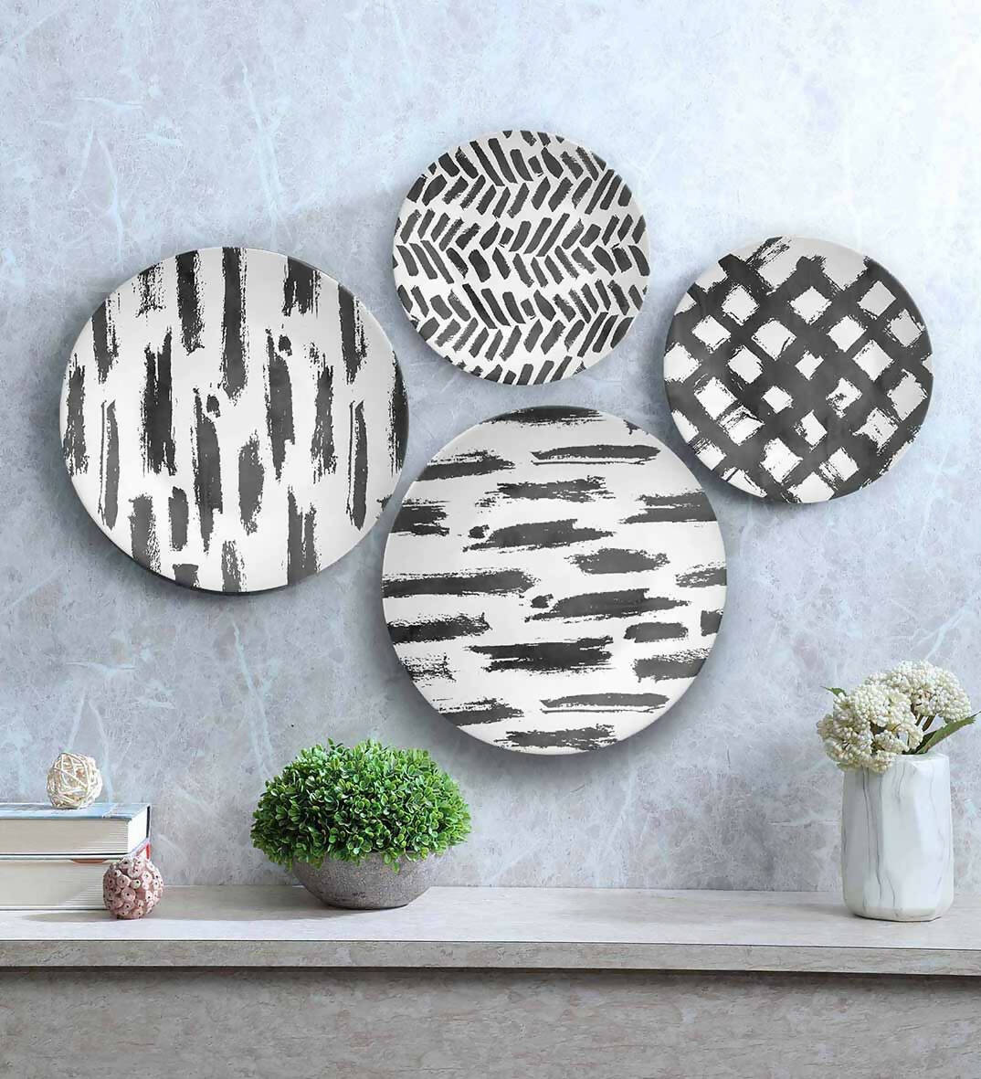 Scribble of Grey Decorative Wall Plate - Wall Decor - 1