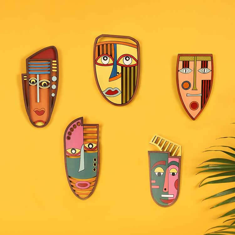 Mohicans Wall Decor Mask - Set of 5 - Wall Decor - 1