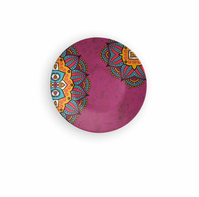Pink Mandala Art Decorative Wall Plate - Wall Decor - 2