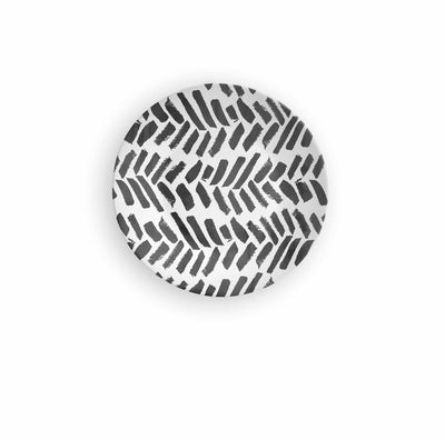 Scribble of Grey Decorative Wall Plate - Wall Decor - 3