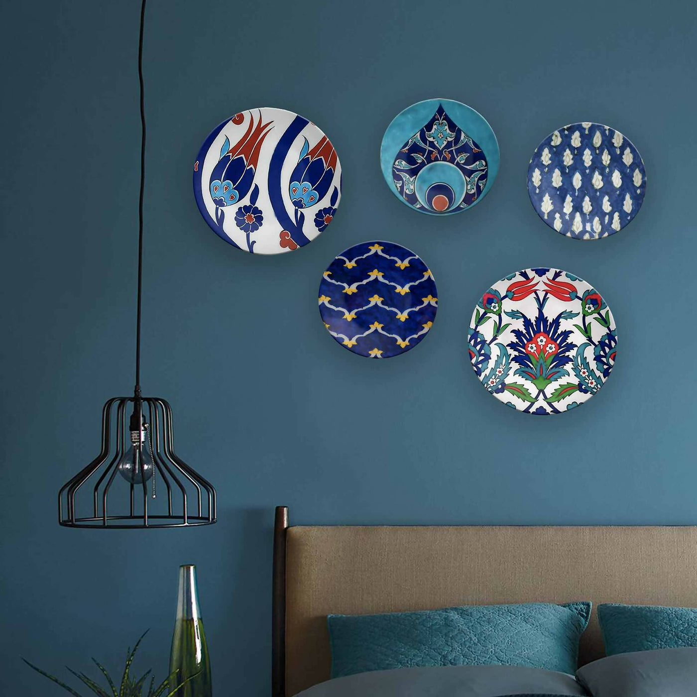 Turkey World of Cobalt Decorative Wall Plates - Wall Decor - 1