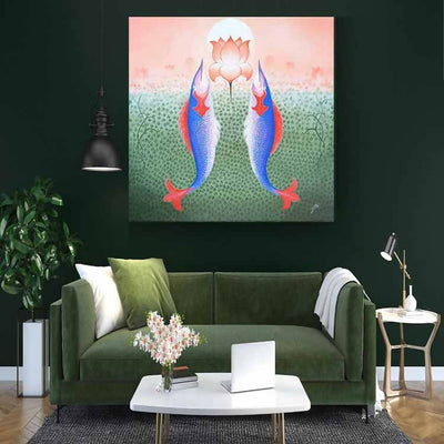Dancing Fishes (2' 6" X 2' 6") - Wall Decor - 1