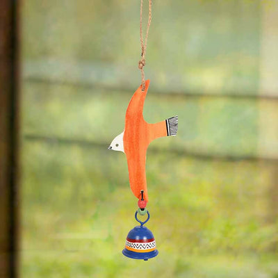 Orange Fly Bird Wind Chimes with Metal Bell for Home - Accessories - 1