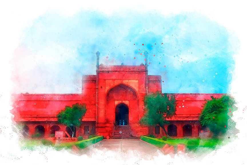 Taj Mahal Gate - The Surrounding Wall 3 - Wall Decor - 2
