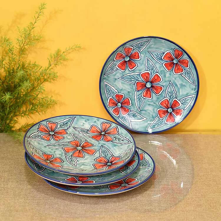Flowers of Ecstasy Dinner Plates, Arctic - Set of 4 - Dining & Kitchen - 1