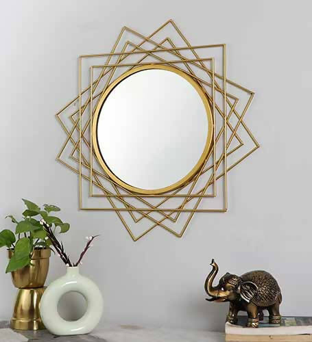 Cross Lines Wired Wall Mirror