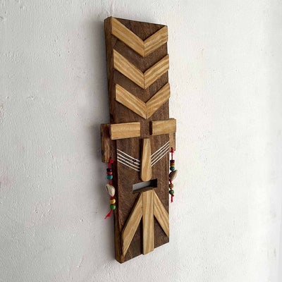 Wooden Tribal Handcrafted Mask - Wall Decor - 3