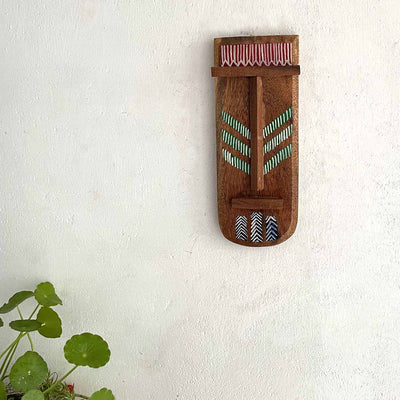 Wooden Tribal Small Handpainted Mask - Wall Decor - 1