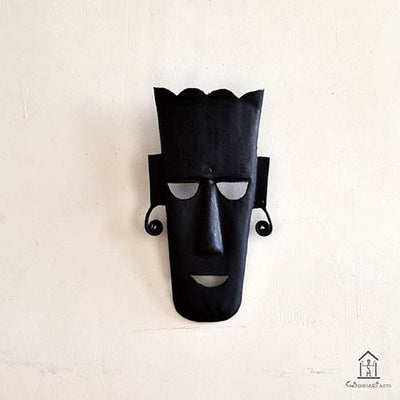 Wrought Iron Tribal Mask - Wall Decor - 2