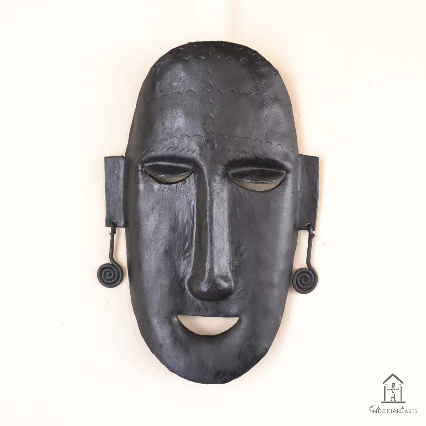 Wrought Iron Buddha Mask - Wall Decor - 2