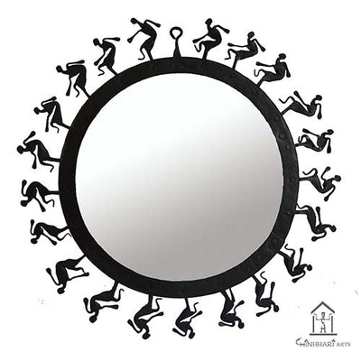 Wrought Iron Round Mirror Frame - Decor & Living - 2