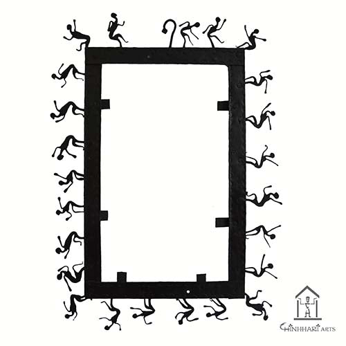 Wrought Iron Rectangle Mirror Frame - Decor & Living - 4