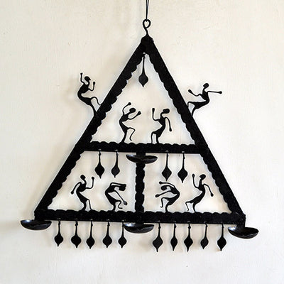 Wrought Iron Triangle Wall Hanging - Decor & Living - 2