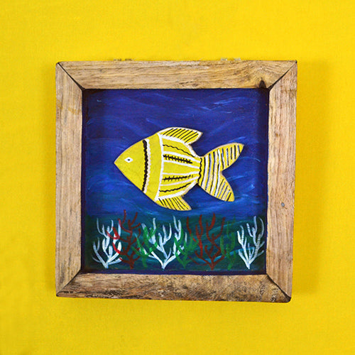 Wooden Set of 7 Hand Painted Fish Wall Decor - Wall Decor - 6