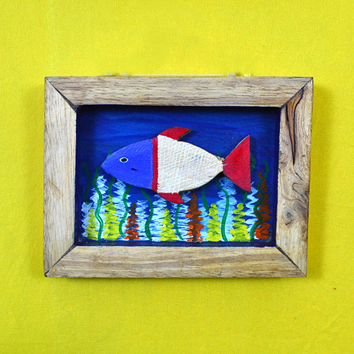 Wooden Set of 7 Hand Painted Fish Wall Decor - Wall Decor - 8