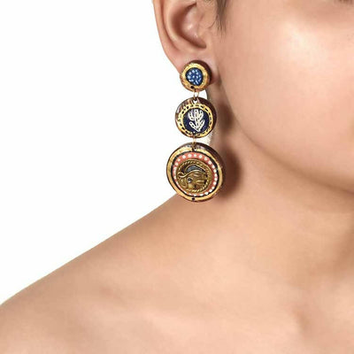 Tribal Drops Handcrafted Dhokra Earrings in Wood - Fashion & Lifestyle - 3
