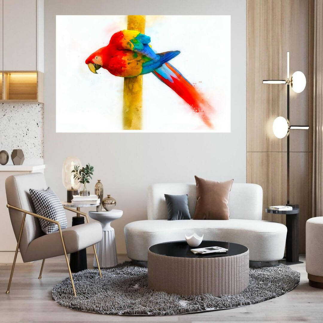 Red Parrot Scarlet Macaw - Wall Decor - 1