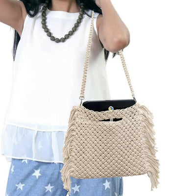 Laptop Carry Bag Macrame Cotton - Fashion & Lifestyle - 1