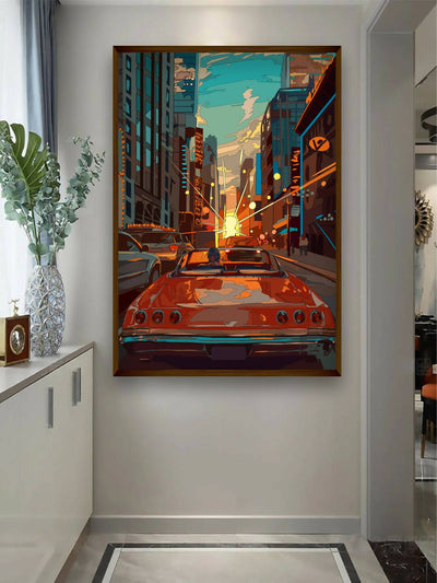 New York Sunset Abstract - Wall Decor - 1