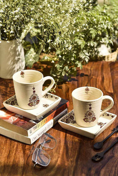 Tales of Gulnar Coffee Mugs with Multipurpose Platters - Dining & Kitchen - 1