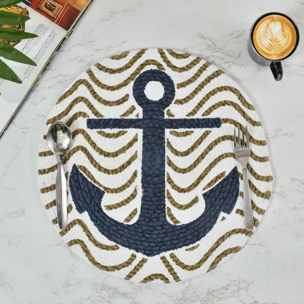 Printed Cotton Placemat, Ship Anchor - Pack of 2 - Dining & Kitchen - 1