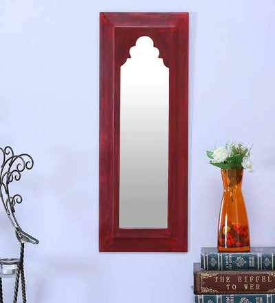 Thea Red Vintage Minaret Mirror (9in x 1in x 24in) - Home Decor - 1